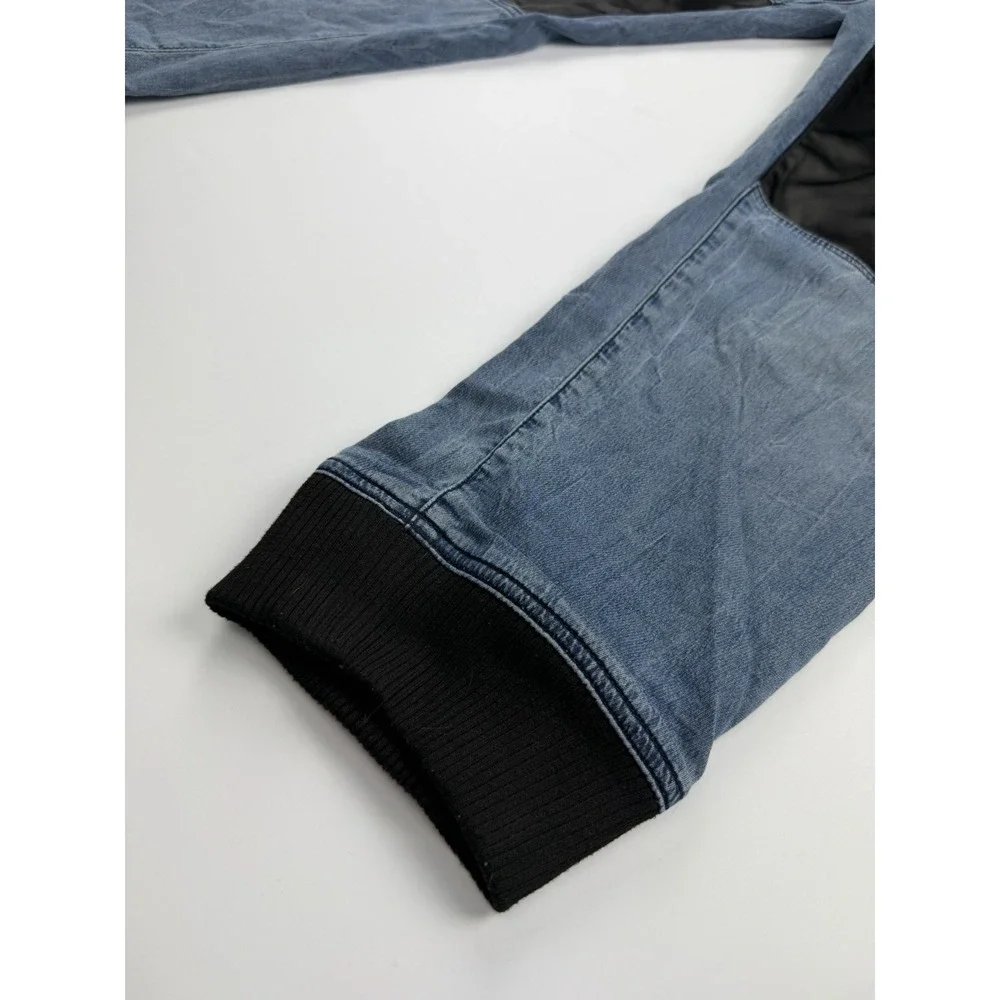 True Religion Jogger Pants Men's Approx 40 Blue Denim Contrast Panel Drawstring - Picture 5 of 16